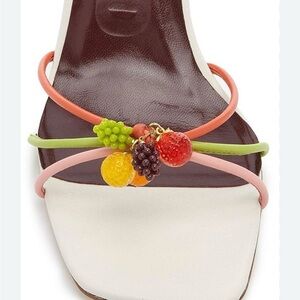 Staud cream leather Pippa wedges